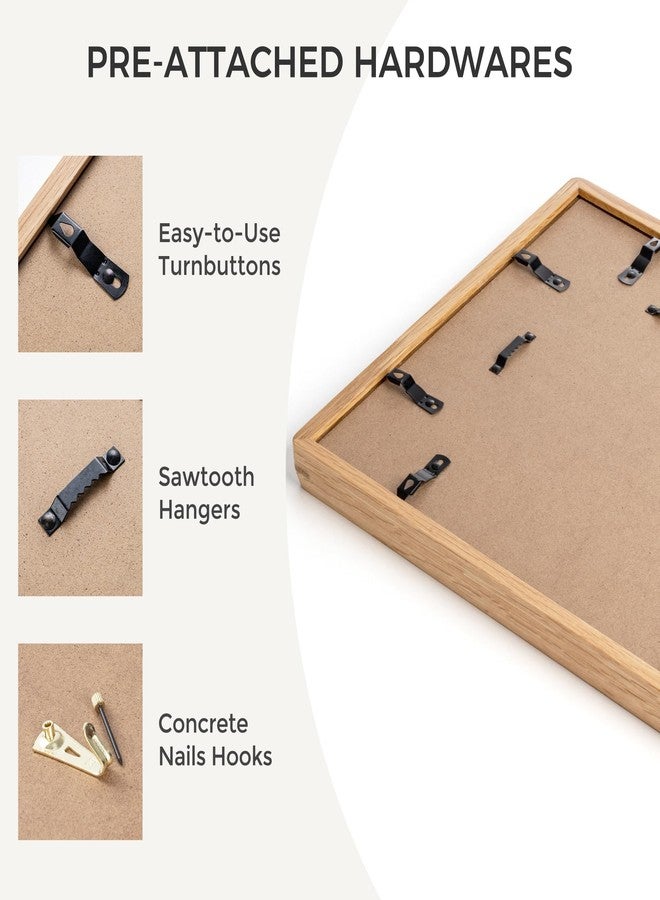 Heimlove إطارات صور هايملوف مقاس 11×14 بوصة، مصنوعة يدويًا من خشب البلوط الطبيعي الأصلي، إطار شهادة مع حافة لعرض صور التخرج مقاس 8×10 بوصة، صور عائلية، صور زفاف، صور فوتوغرافية، شهادات، تُعلق على الحائط - Image 3