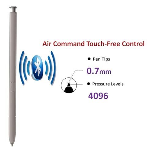 CaoXiong S24 Ultra S Pen WithBluetooth for Samsung Galaxy S24 Ultra Stylus Pen, Galaxy S24 Ultra 5G S Pen Replacement with 4,096 Pressure Levels,EJ-PS928BYEGUS (Light Gray) - Image 2