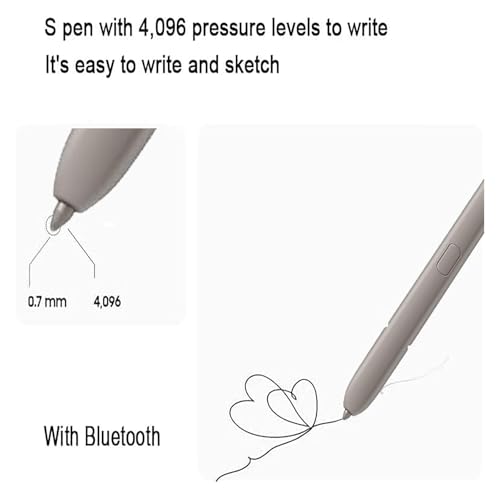 CaoXiong S24 Ultra S Pen WithBluetooth for Samsung Galaxy S24 Ultra Stylus Pen, Galaxy S24 Ultra 5G S Pen Replacement with 4,096 Pressure Levels,EJ-PS928BYEGUS (Light Gray) - Image 3