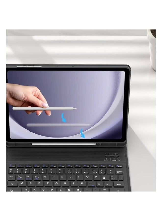 ZOOMEE Samsung Galaxy Tab A9 Plus Keyboard Case - Galaxy Tab A9+ Keyboard with Touchpad, QWERTY Keyboard with Touchpad for Samsung Galaxy Tab A9 Plus/A9+ 11 Inch 2023, Black - Image 4