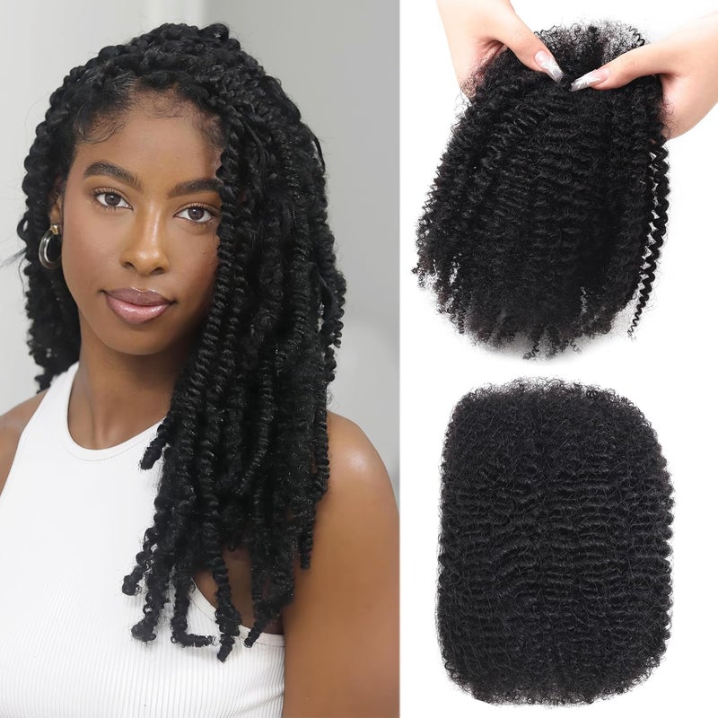 12Inch Afro Kinkys Bulk Natural Black 100 Human Hair 45g5gbundles  Braiding Hair for DreadlocksLoc RepairDreadlock ExtensionsTwistsBraids