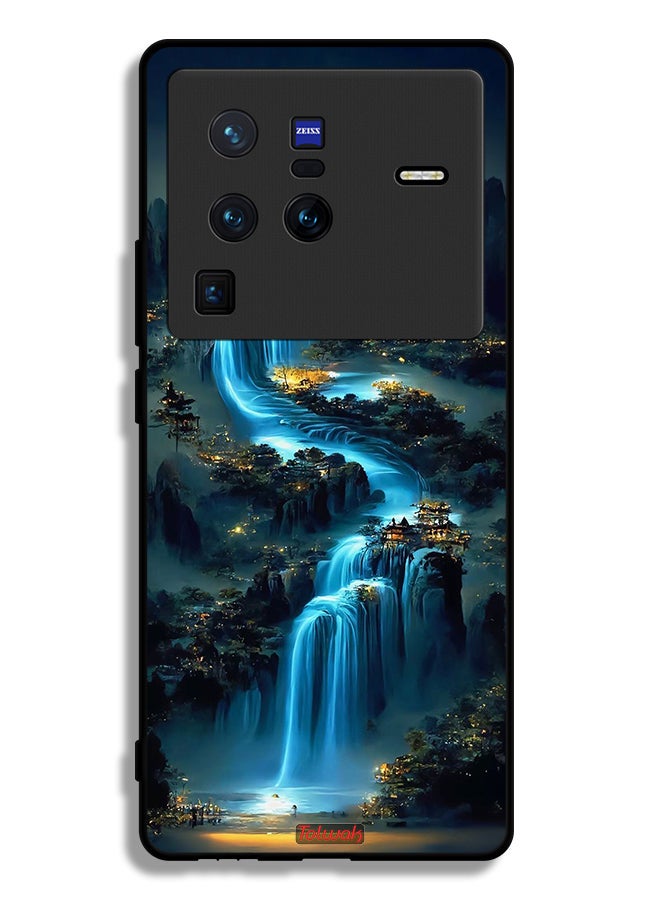 Tolwak Vivo X80 Pro Protective Case Cover Waterfall Art - Image 2