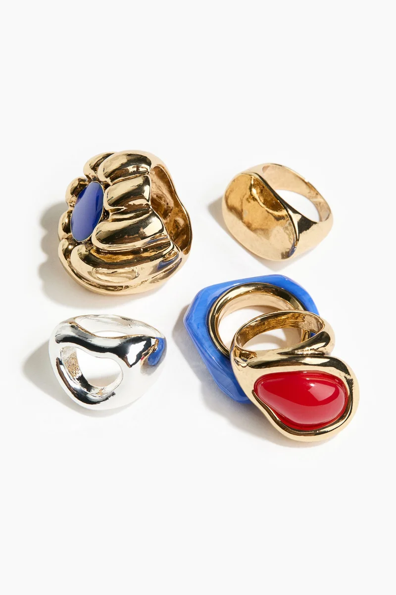 H&M  5-pack statement rings for Women | Best Price UAE