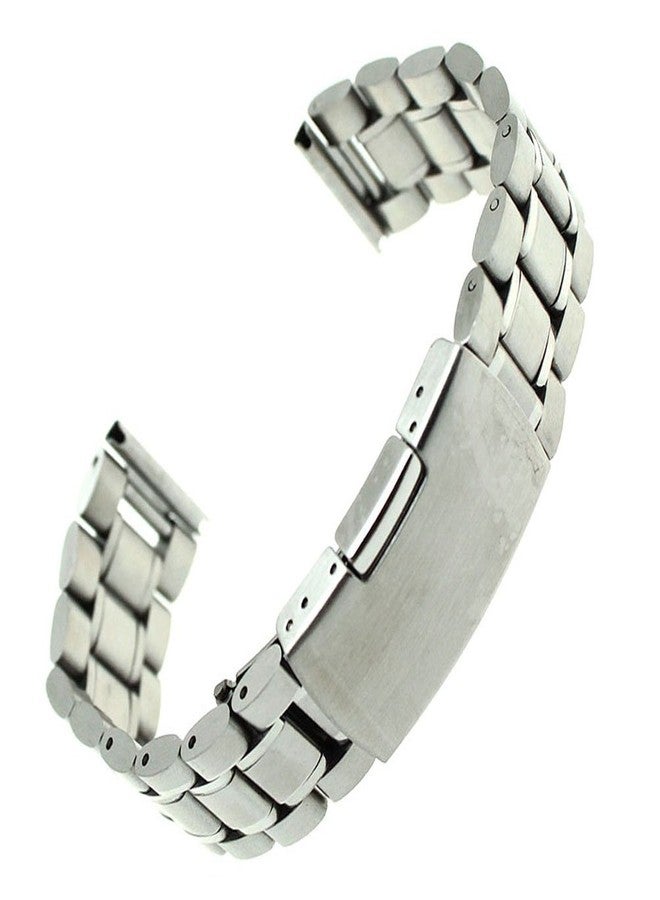 RECHERE Stainless Steel Bracelet Watch Band Strap Straight End Solid Links 4 Color 18mm Silver - Image 1