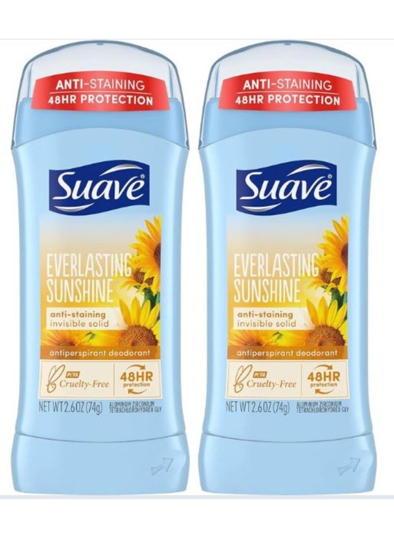 سواف مزيل عرق صلب غير مرئي من سواف، حماية من أشعة الشمس الدائمة، 74 جم، قطعتان - Image 1