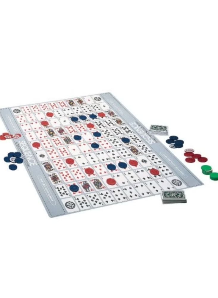 SEQUENCE Jumbo Sequence Family Board Game with Folding Board and Colored Chips - Image 3