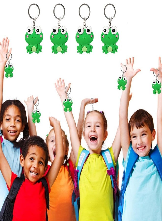 iMagitek 24 Pcs Cute Frog Keychains, Kawaii Frogs Backpack Keyrings, Frog Gift Keychains for Boys Girls - Image 2