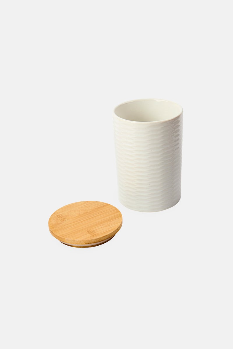 Taylor Round Canister With Air Tight Cover, White - Image 3