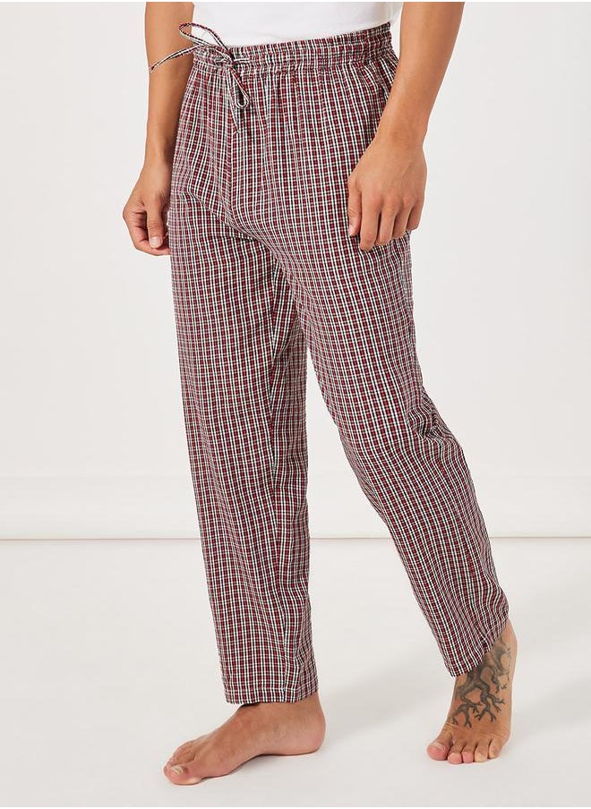 Styli Woven Check Straight  Pajama  - Image 1