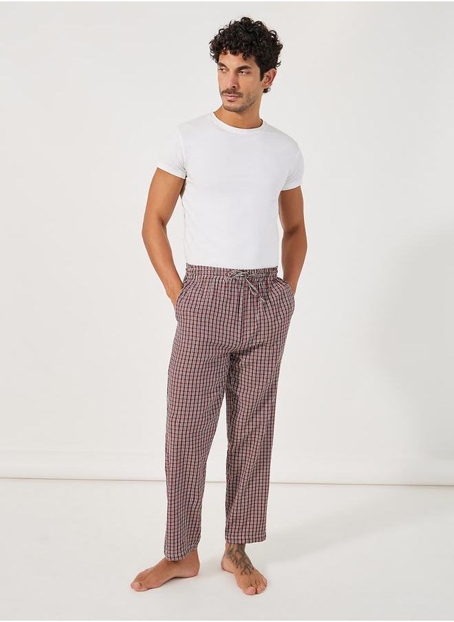 Styli Woven Check Straight  Pajama  - Image 2