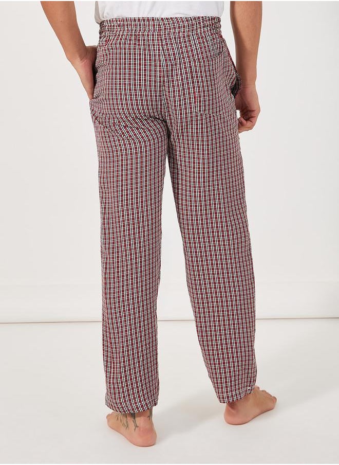 Styli Woven Check Straight  Pajama  - Image 4