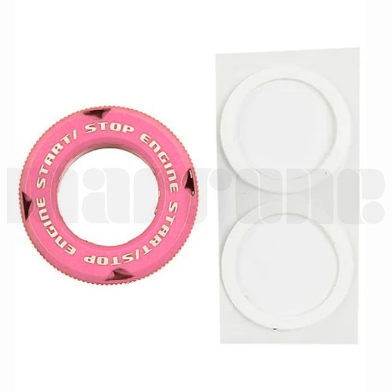 Marrone Bike & Car Engine Start/Stop Switch Cover/Ignition Lock Cap Cover Push Button Decorative Auto Accessories For All Bikes & Cars (Pink) - Image 4
