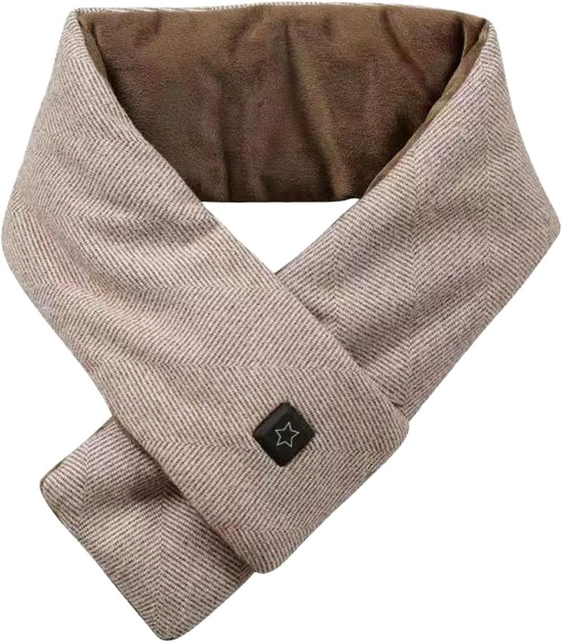klarako Work Equipment for Men USB Charging Heating Scarf Hot Compress Shoulder Scarf Winter Neck Protection Cold And Warm Scarf Men And Women Fashion Casual Smart Windproof Electric Heating Scarf (Coffee, B) - Image 1
