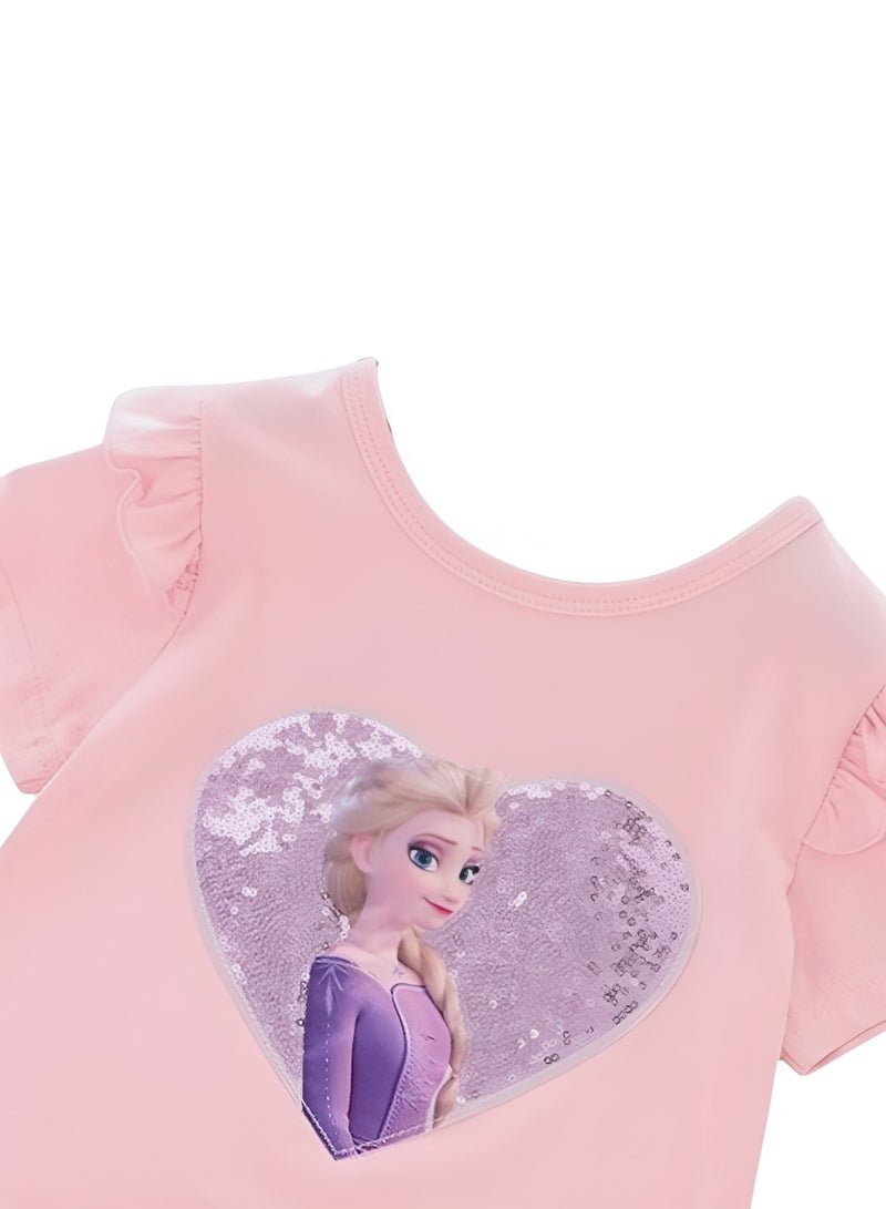 D'Daniela D' Daniela - Elsa Little Sparkle Royals T-Shirt - Pink - Image 3
