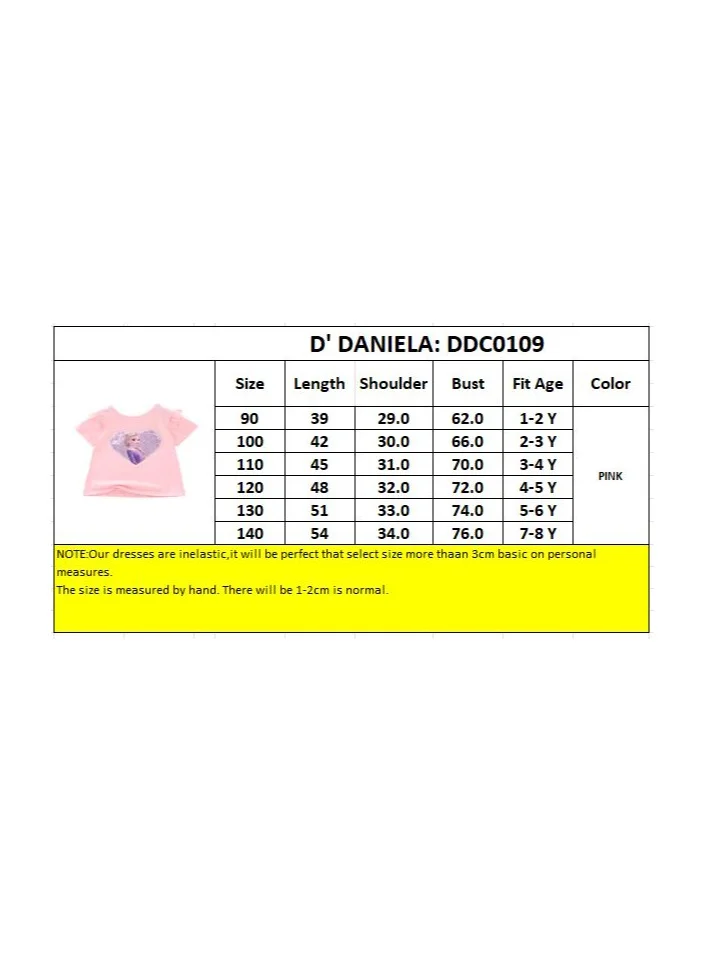 D'Daniela D' Daniela - Elsa Little Sparkle Royals T-Shirt - Pink