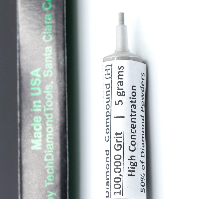 TechDiamondTools Diamond Polishing Compound Polishing Paste USA Made 100,000 Grit 0-0.25 Micron for Marble Glass Metal Rock Jewelry Resin Silver Chrome Gemstone with High Concentration Diamond Powder - Image 1