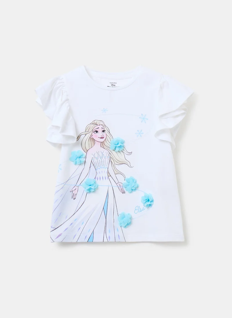 او في اس T-shirt with Elsa print and applications
