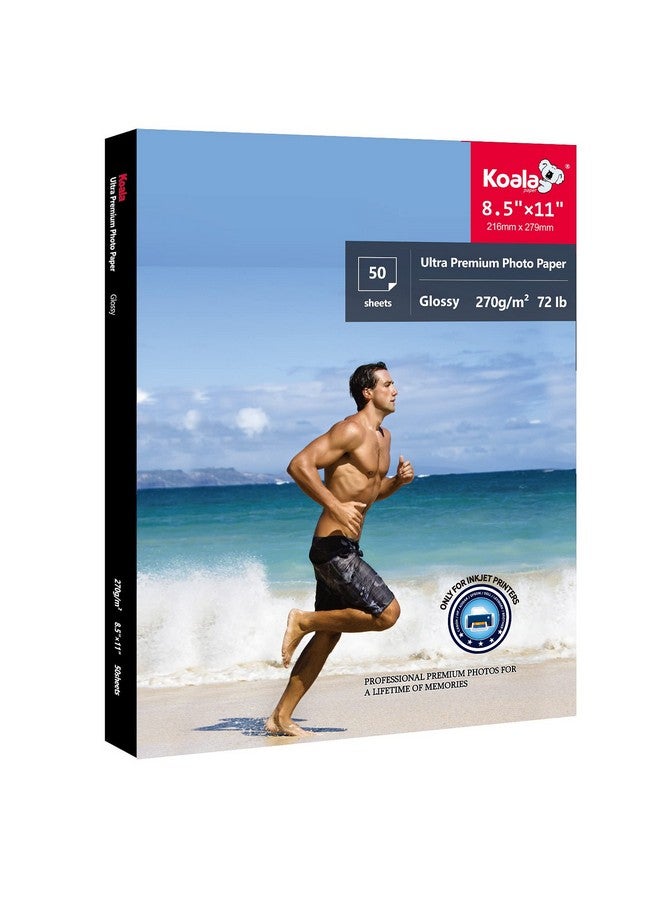 KOALA PAPER Koala Ultra Premium Photo Paper 8.5X11 In Glossy Photo Printer Paper For Inkjet Printer Water Resistant 50 Sheets 72Lb  - Image 1