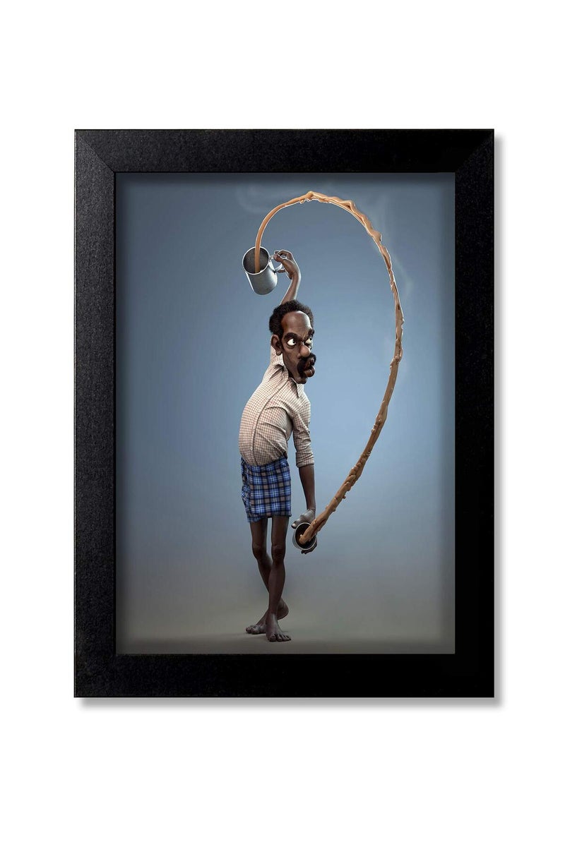 Blue Nexus Cool Minimalistic Wall Art Poster - Image 1