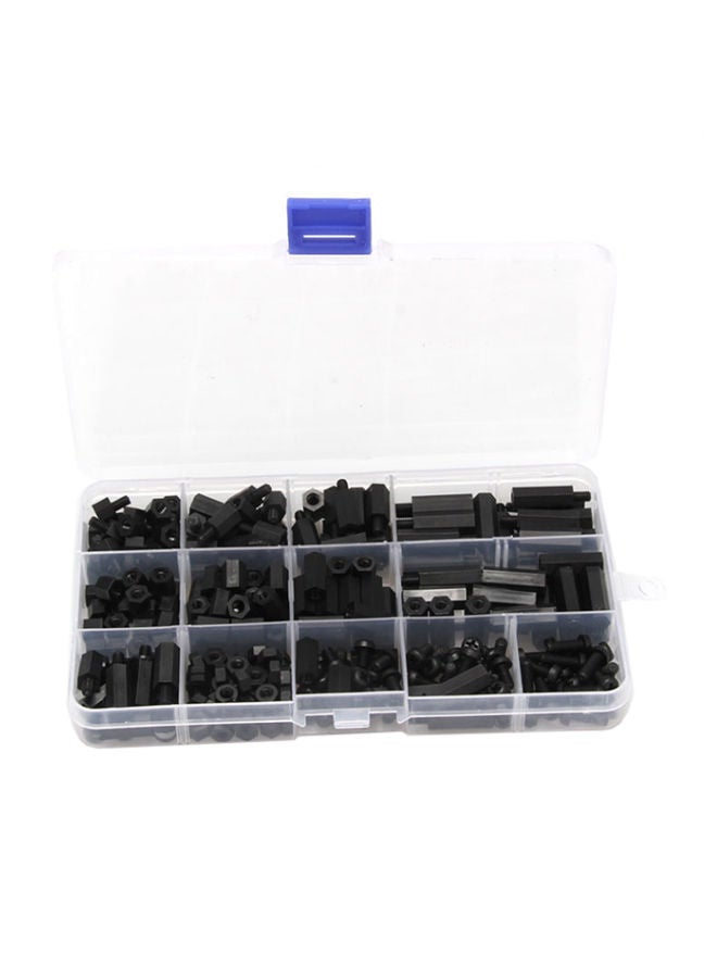 NIBEMINENT 260-Piece M3 Hex Screw With Storage Box Black 0.112kg  - Image 1