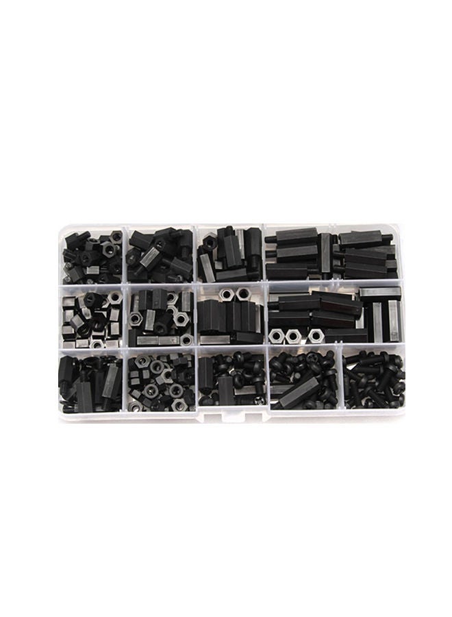 NIBEMINENT 260-Piece M3 Hex Screw With Storage Box Black 0.112kg  - Image 2