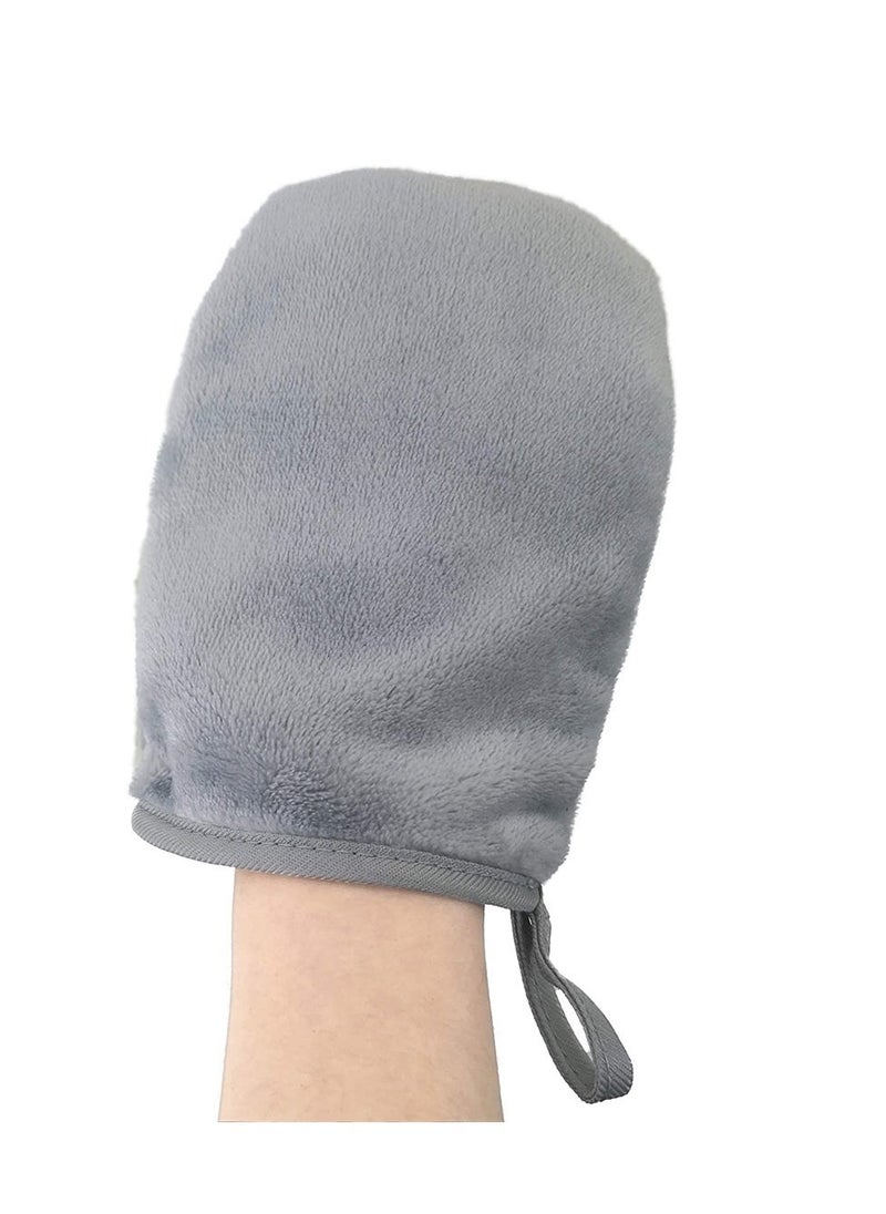 SYOSI - Soft Facial Mitts, Reusable Makeup Remover Glove, Soft Microfiber Face Deep Cleaning Pads, Flannel Body Wash Mitts, Bath Spa Cloth, Hypoallergenic Microfibre Face Cloth 2PCS Brand: Excefore - Image 1