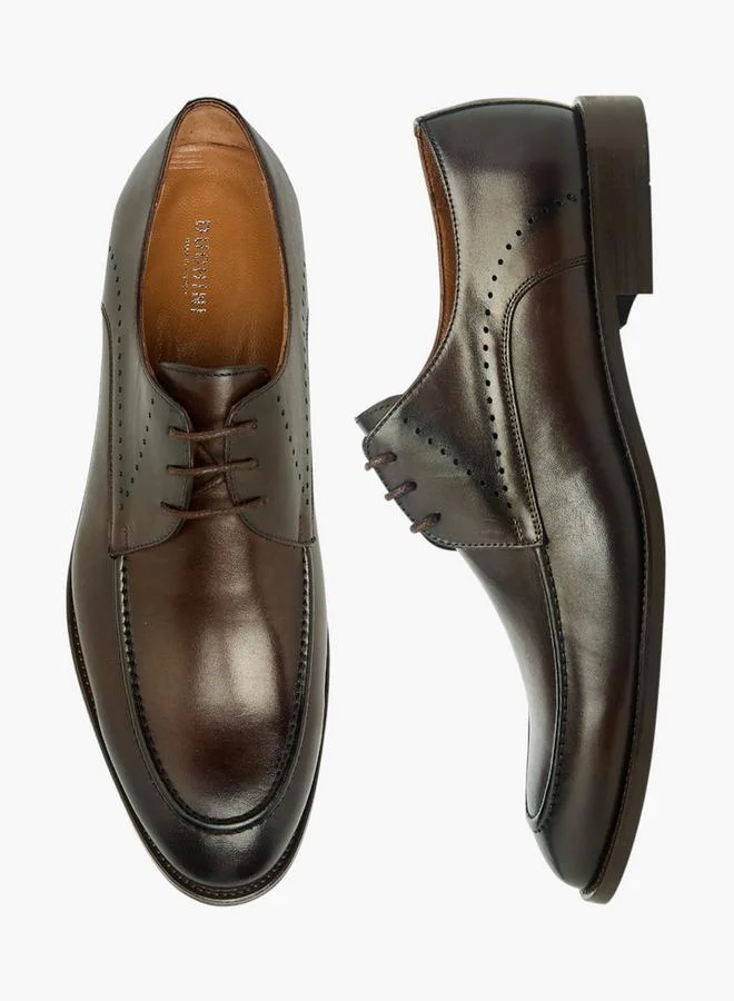 DUCHINI Men Lace-Up Leather Derby Shoes