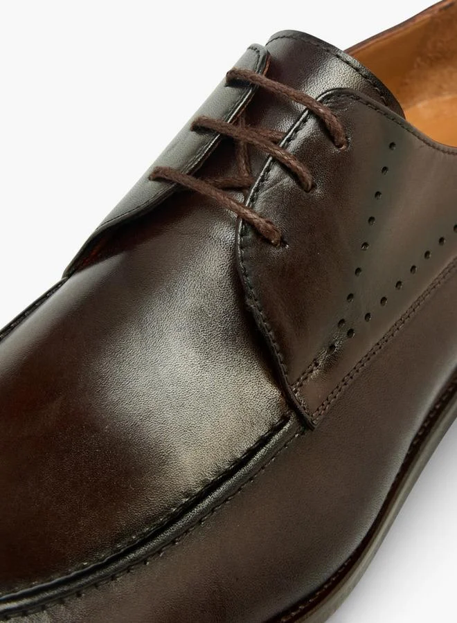 Duchini BROWN Men Lace-Up Leather Derby Shoes for Men | Best Price UAE