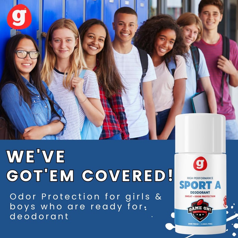 GROWING BASICS GrowingBasics Deodorant for Boys, Aluminum-Free Kid Safe Deodorant, SPORT A High Performance, Hypoallergenic Solid Stick, Natural Deodorant for Kids, Prevents Body Odor for Boys Ages 8-18 (Set of 2) - Image 3