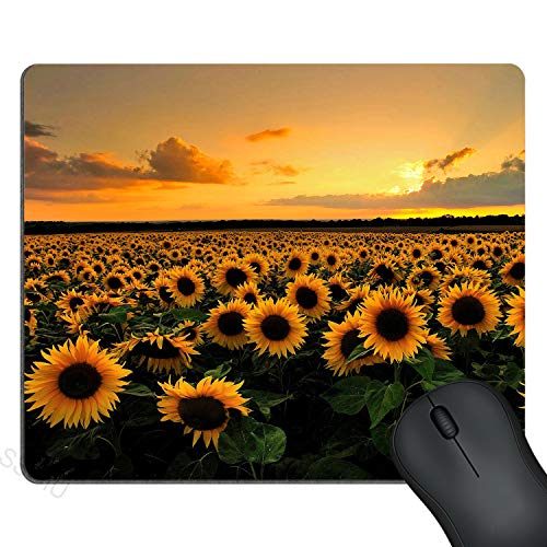 SSOIU Gaming Mouse pad Custom, Sunflower Field Personalized Design Gaming Mouse pads 9.5 X 7.9 Inch (240mmX200mmX3mm) - Image 5