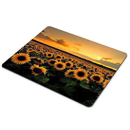 SSOIU Gaming Mouse pad Custom, Sunflower Field Personalized Design Gaming Mouse pads 9.5 X 7.9 Inch (240mmX200mmX3mm) - Image 3