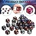 Poen 40 Pcs 16mm Dice Set Bulk 6 Sided Standard Colored Dices with Numbers D6 Polyhedral Games Dice for Board Games Parties Glitter Color - Image 4