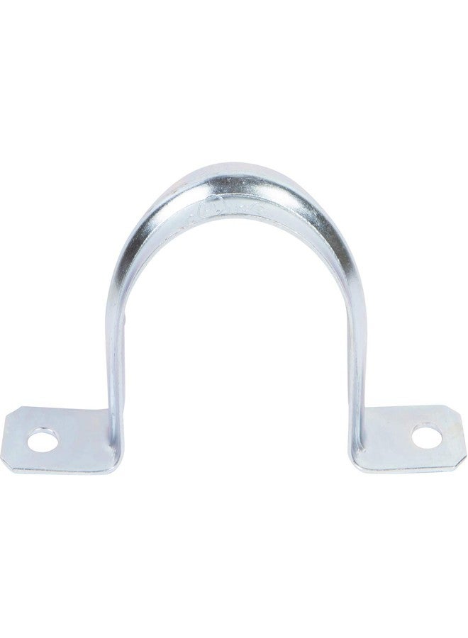 Morris Products Heavy Duty Rigid Pipe Strap - 2 Holes - 1-1/2 Inch - Secures Rigid, IMC Conduit - Zinc-Plated Steel - Reinforced Rib, Hole - Snap-On Installation - 10 Pieces - Image 3