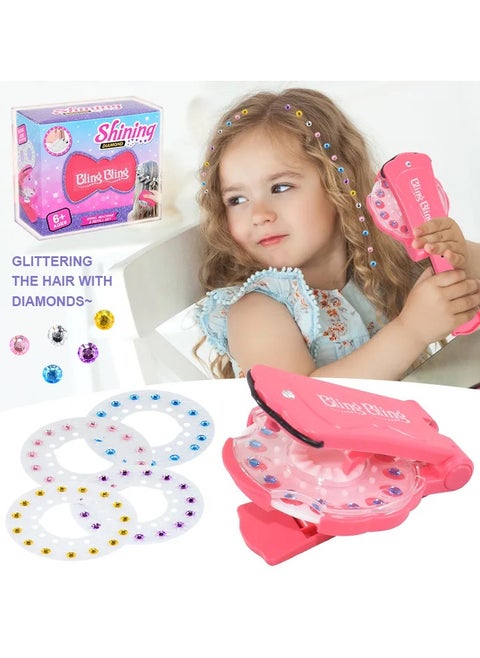 COOLBABY Hair Bedazzler Kit with 180 Hair Gems Kids Styling Hair Tool