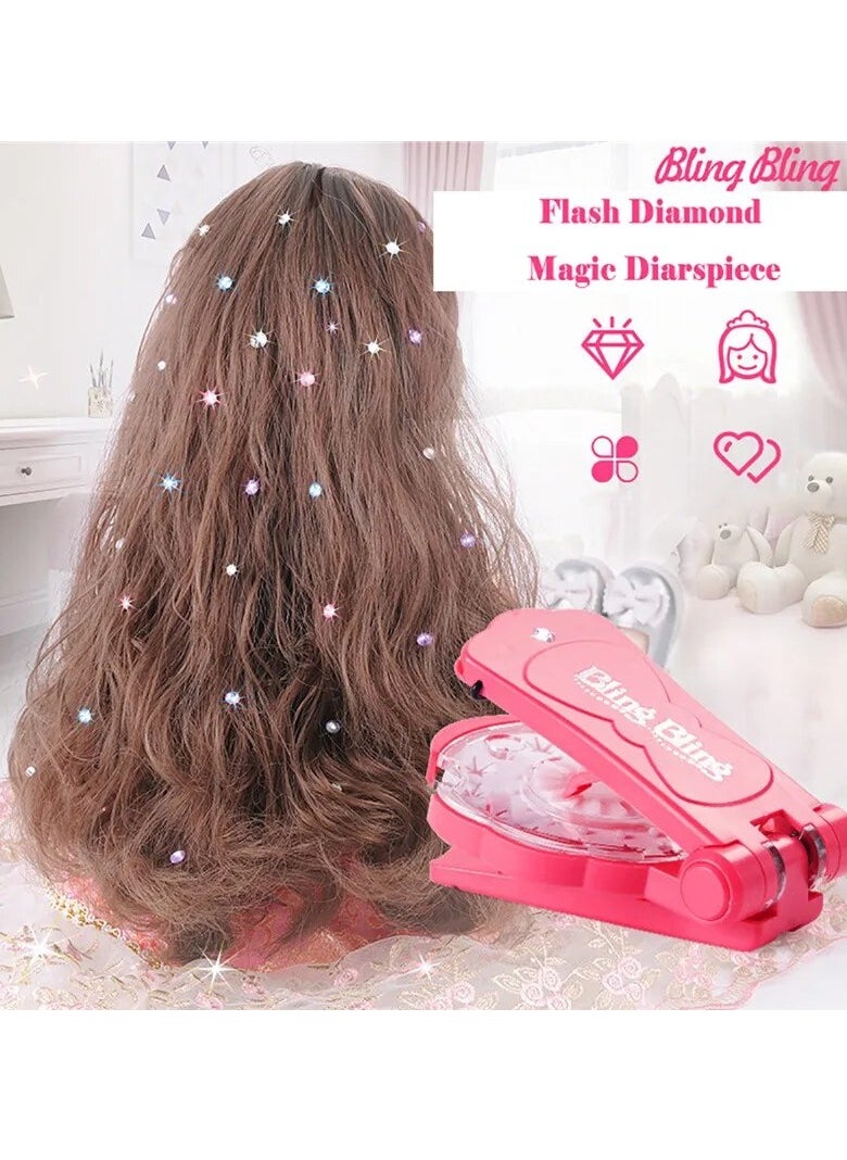 COOLBABY Hair Bedazzler Kit with 180 Hair Gems Kids Styling Hair Tool