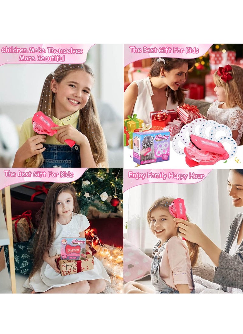 COOLBABY Hair Bedazzler Kit with 180 Hair Gems Kids Styling Hair Tool