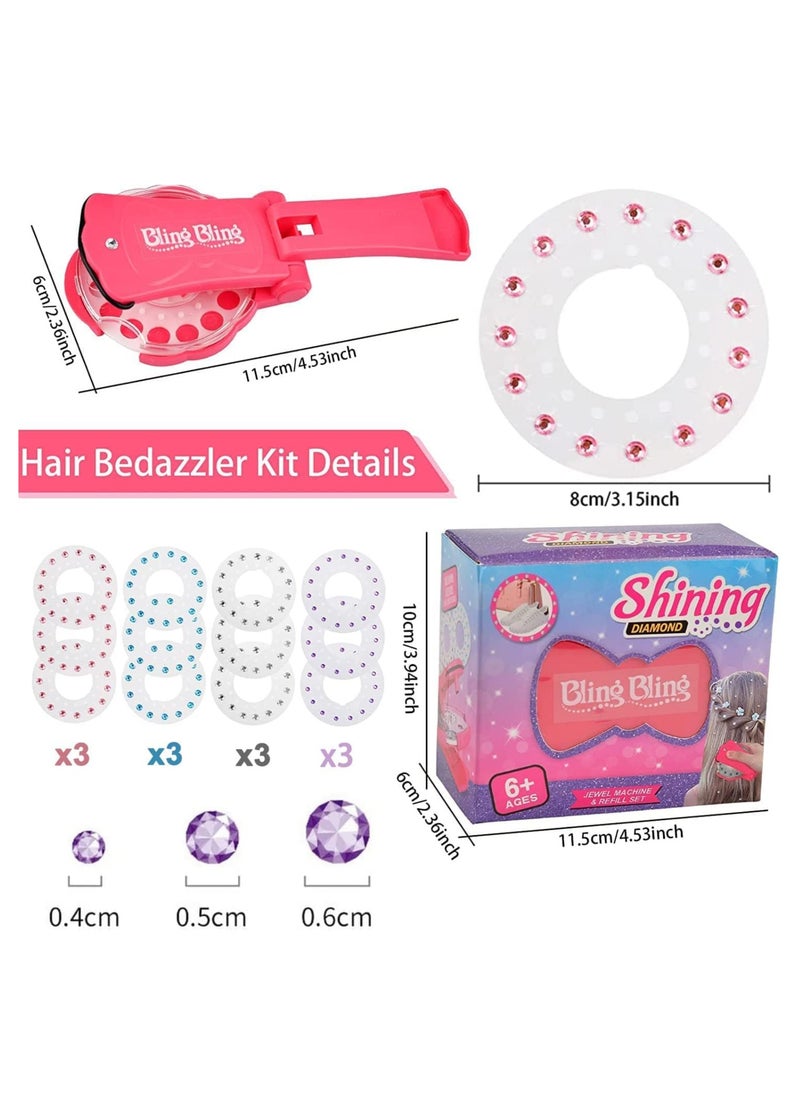 COOLBABY Hair Bedazzler Kit with 180 Hair Gems Kids Styling Hair Tool