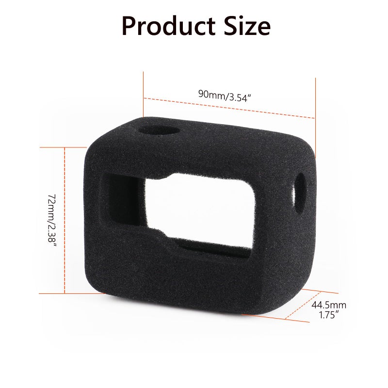 HSU Windslayer Cover for Insta360 Ace Pro Action Camera, Windslayer Cover Housing Frame Case, Video Noise Reduction Accessory (2 Pack) - Image 4