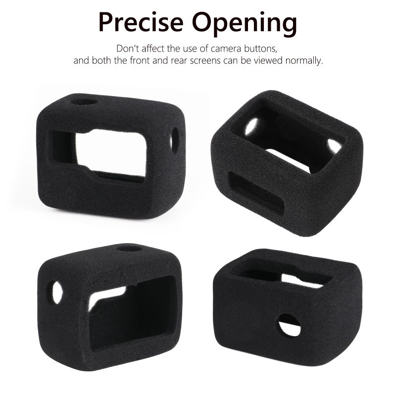 HSU Windslayer Cover for Insta360 Ace Pro Action Camera, Windslayer Cover Housing Frame Case, Video Noise Reduction Accessory (2 Pack) - Image 2