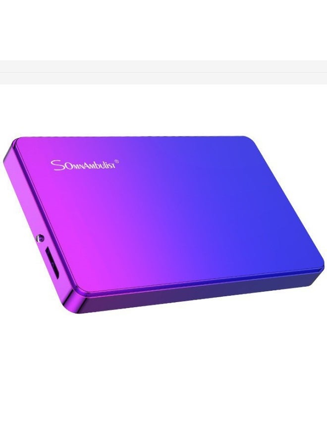 Generic 500G Mobile Hard Disk 1t External Game Hard Disk USB3.0 High-speed Hard Disk 2T Mechanical Hard Disk 80-Capacity:750GB-Interface:Gradient-blue Cyan (exquisite Bag)  - Image 5