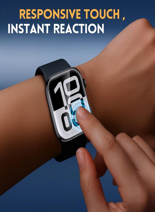 Misxi حماية شاشة شفافة ناعمة من TPU من ميسكي 6 عبوات لسلسلة Apple Watch 11 وسلسلة 10 46mm، بدون فقاعات، سهلة التركيب، حماية شاشة عالية الدقة لـ iWatch - Image 5