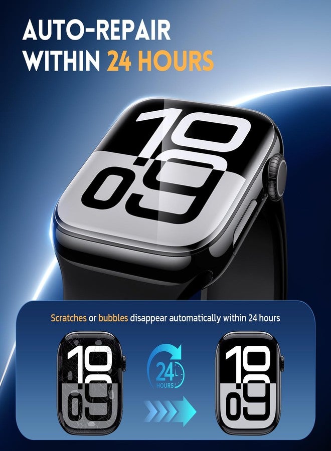 Misxi حماية شاشة شفافة ناعمة من TPU من ميسكي 6 عبوات لسلسلة Apple Watch 11 وسلسلة 10 46mm، بدون فقاعات، سهلة التركيب، حماية شاشة عالية الدقة لـ iWatch - Image 3