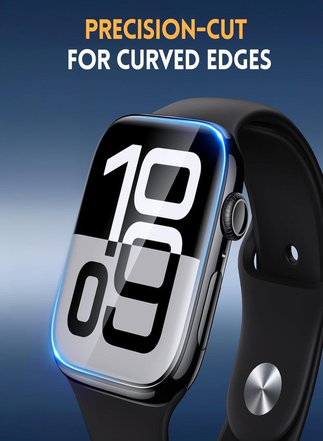 Misxi حماية شاشة شفافة ناعمة من TPU من ميسكي 6 عبوات لسلسلة Apple Watch 11 وسلسلة 10 46mm، بدون فقاعات، سهلة التركيب، حماية شاشة عالية الدقة لـ iWatch - Image 4