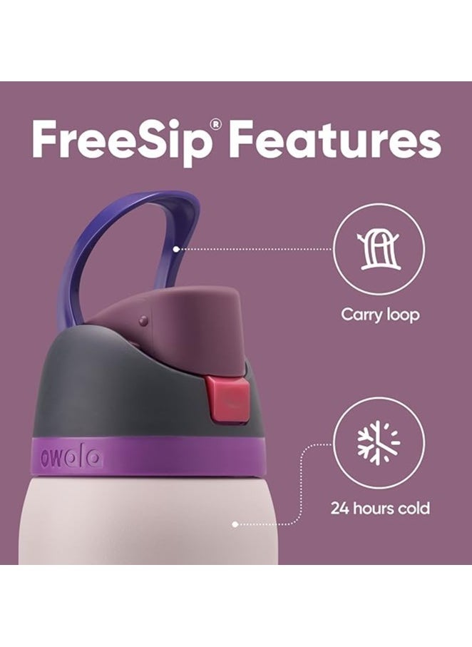 Owala - Freesip Insulated Stainless Steel Water Bottle With Straw For Sports And Travel, Bpa-Free, 32Oz, Grey - Image 1