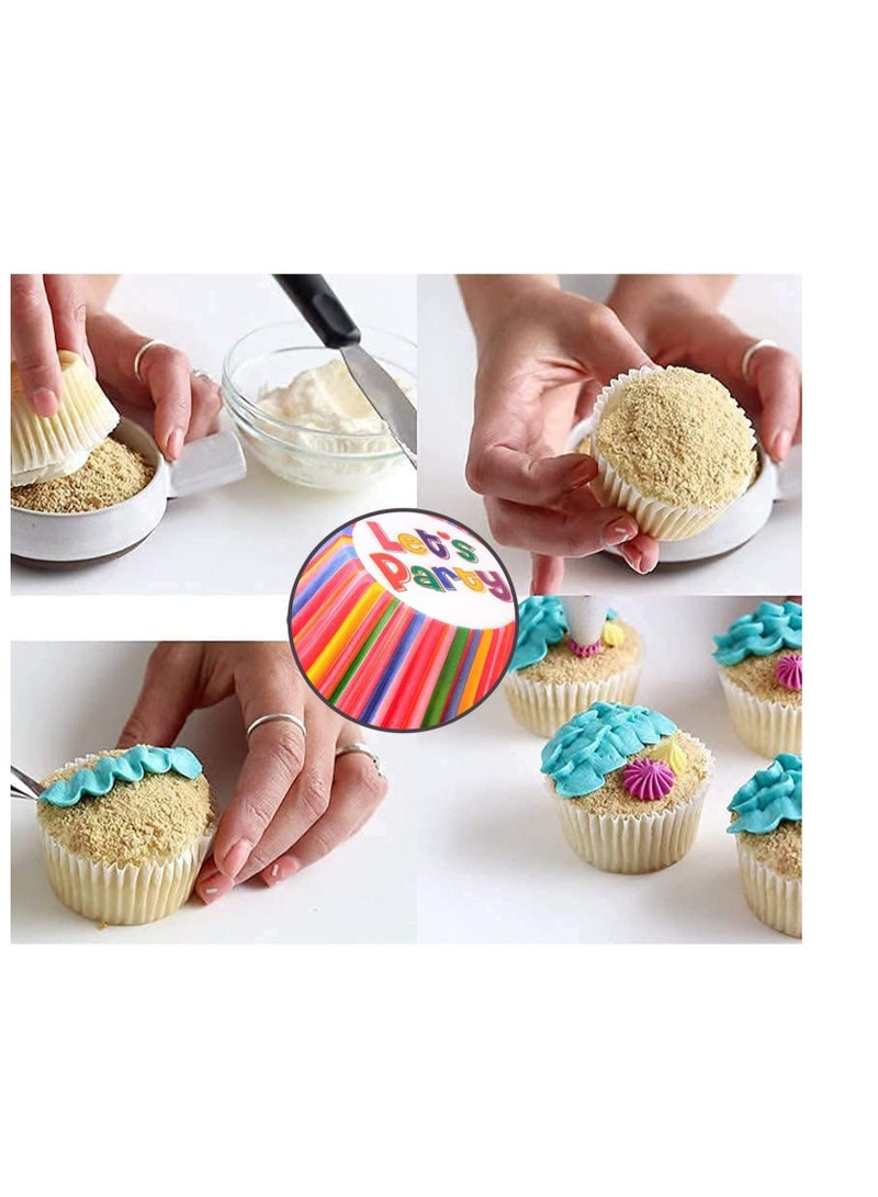 SOLARAE 300pcs Colorful Cupcake Cases Paper Baking Cups, Muffin Cases for Baking - Muffin  Cupcake Liners Wrappers Cases, Cupcake Decorations Supplies for Holiday, Boys Girls Birthday, Wedding, Hen Party - Image 5