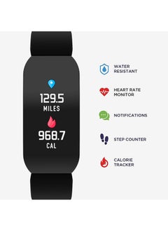 iTouch Active Fitness Tracker Black Case Silicone Black Strap  - Image 2