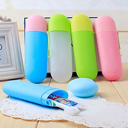 Glive's Travel Bathroom Toothbrush Holder Tube Cover Case Toothbrush Cap Lid Box (2) - Image 4