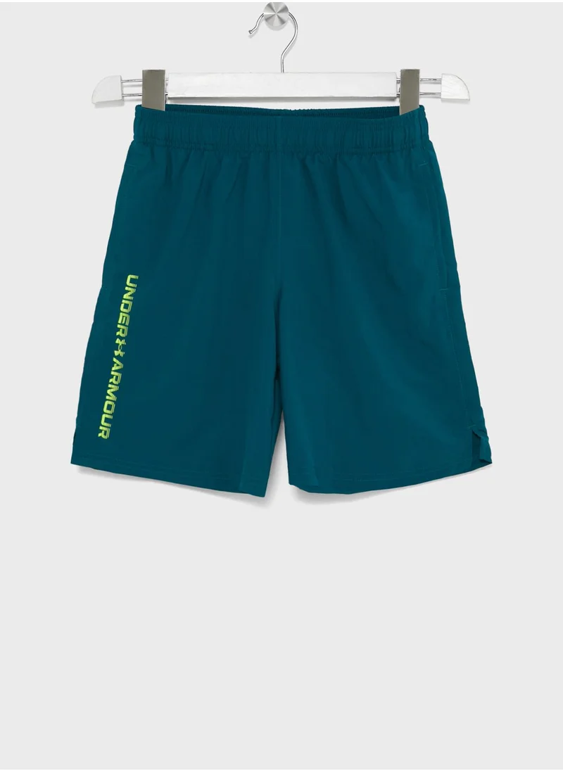 UNDER ARMOUR Boys' Woven Wordmark Shorts