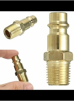 ABBASALI 1X Quick Coupler Tool Euro 1/4 Air Line Hose Fitting Coupling Adapter Hardening Steel Compressor Connector 