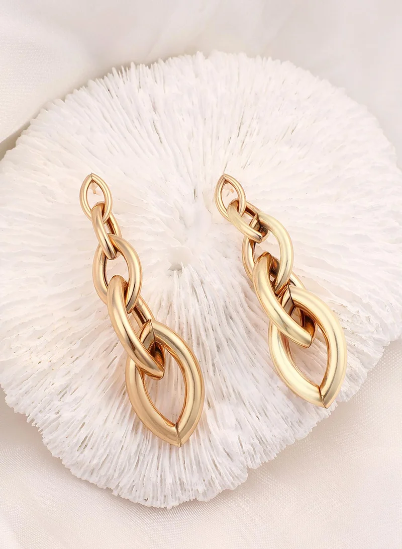 SOHI Marquise Link Contemporary Artificial Drop Earring Jewellery
